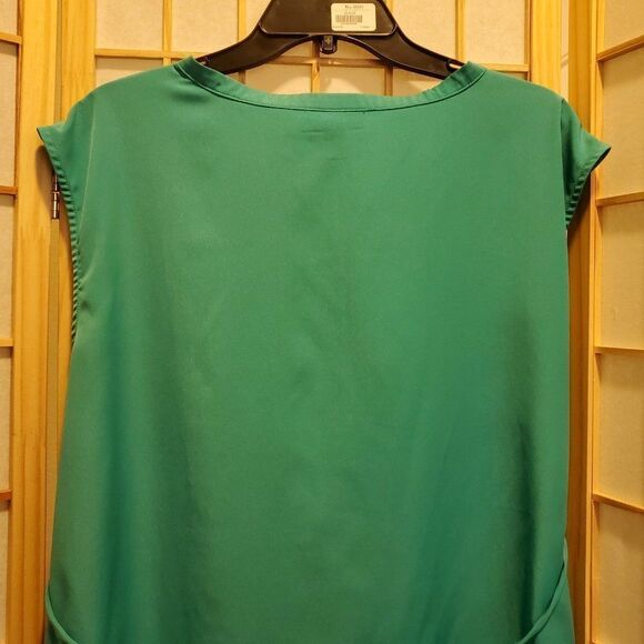 Liz Lange Maternity Green Waist Tie Blouse Sz XXL - Picture 5 of 6